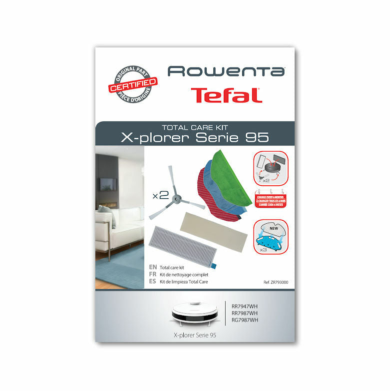 Rowenta kit Total panni spazzole filtri robot aspirapolvere Xplorer 95 RR7987