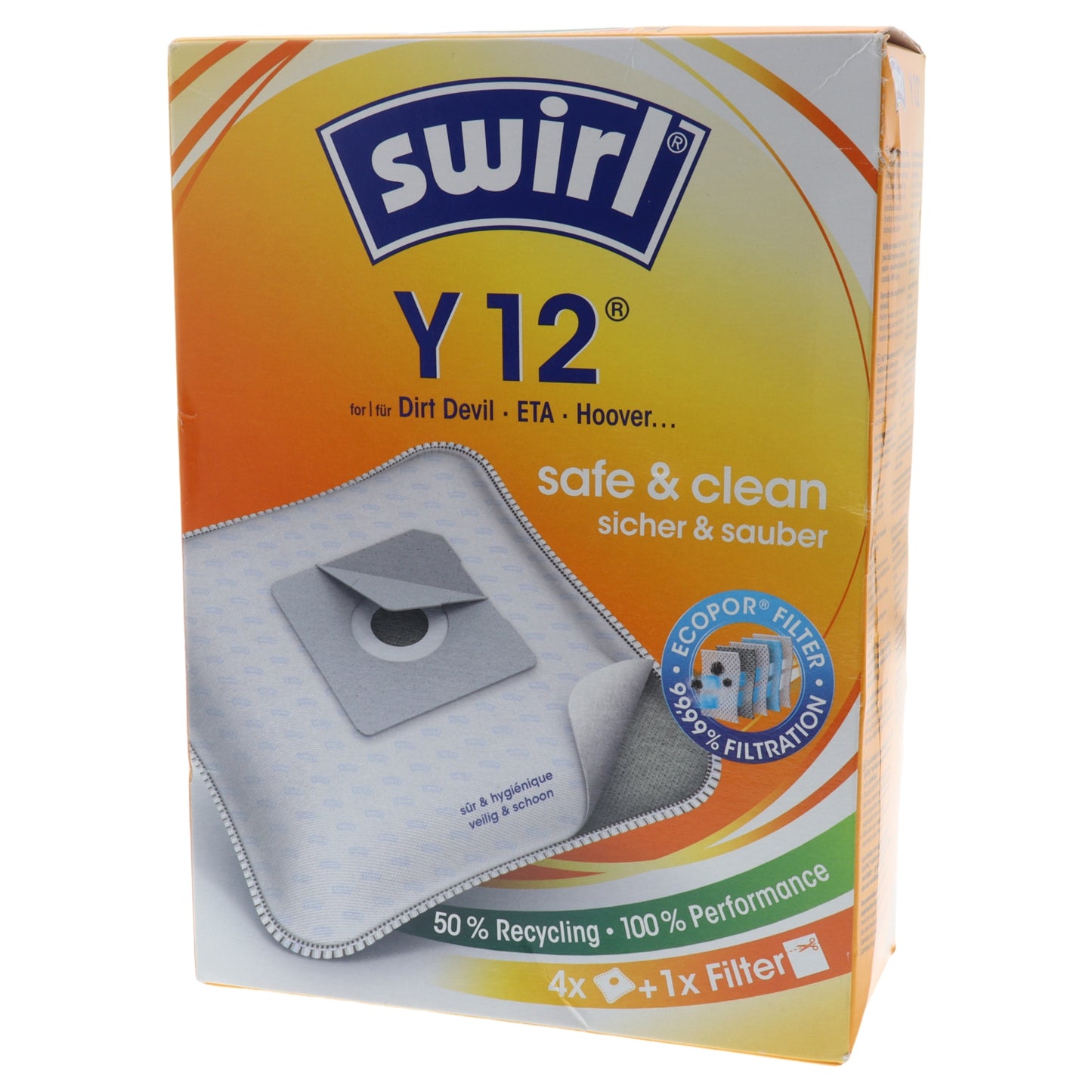 Kit 4 sacchi Y12 in microfibra per aspirapolvere H.Koenig S AXO700 AXO720 Henry