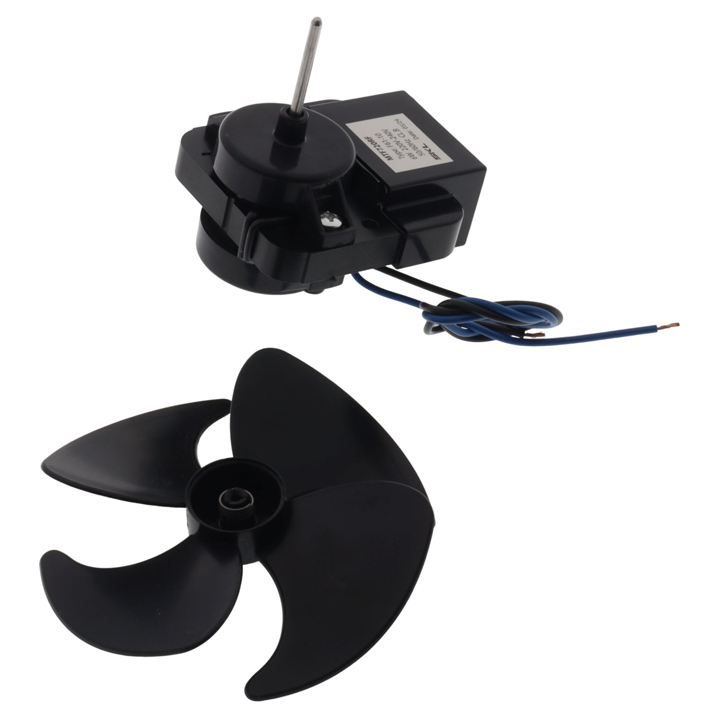 Motore ventilatore F61-10 6W 220V con ventola 100mm universale per frigorifero